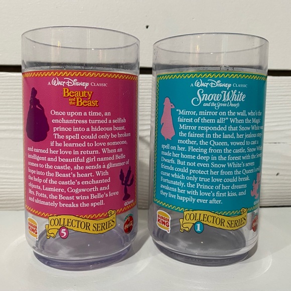 Disney Vintage Burger King Collector Cups - Set Of 2 - Picture 2 of 2